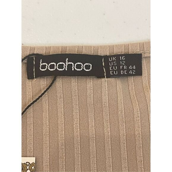 Boohoo women’s lot bundle tall square neck rib bodysuit and double layer frill b - Picture 8 of 14